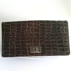 Vtg Classic Murval natural leather clutch bag 12", Like new no wear